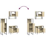 vidaXL Ensemble de meubles de salle de bain 3 Pièces chêne sonoma