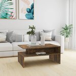 vidaXL Table basse Chêne fumé 90x60x42 5 cm Bois d'ingénierie