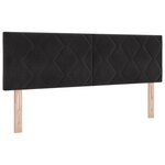 Lit à sommier box avec matelas noir 160x200 cm en velours