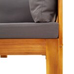 vidaXL Canapé d'angle de jardin avec coussins bois massif d'acacia