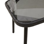 Table basse vidaXL Noir 90x45x42 cm en Poly Rattan