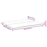 vidaXL Coussin de banc de jardin blanc crème tissu oxford