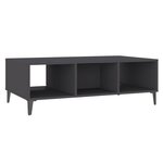 vidaXL Table basse gris 103 5x60x35 cm bois d'ingénierie