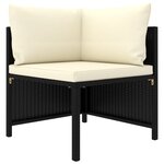 Salon de jardin meuble d'extérieur ensemble de mobilier 6 pièces avec coussins résine tressée noir 02_0016916
