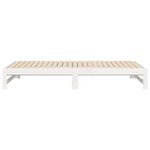 vidaXL Lit coulissant sans matelas blanc 2x(100x200) cm