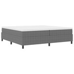 vidaXL Lit à ressorts Box Gris clair 200x200 cm Tissu velours côtelé