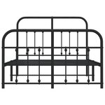 vidaXL Cadre de lit métal sans matelas avec pied de lit noir 120x200cm