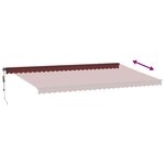 vidaXL Auvent rétractable automatique avec LED bordeaux 600x300 cm