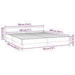 vidaXL Cadre de lit avec tête de lit sans matelas bleu 180x200cm tissu