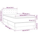 vidaXL Sommier à lattes de lit matelas et LED Marron foncé 100x200cm
