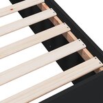 vidaXL Cadre de lit sans matelas noir 150x200 cm