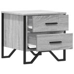 vidaXL Tables de chevet 2 Pièces sonoma gris 40x41x40cm bois d'ingénierie