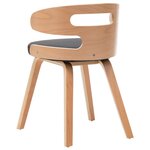 vidaXL Chaises à manger lot de 6 noir bois courbé et similicuir