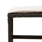 vidaXL Ensemble à manger de jardin et coussins 9 Pièces marron poly rotin