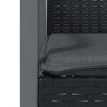 vidaXL Ensemble à manger de jardin 3 Pièces coussins résine tressée acier