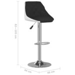 vidaXL Tabourets de bar lot de 2 noir et blanc similicuir