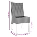 vidaXL Chaises à manger lot de 4 marron rotin naturel