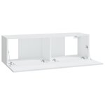vidaXL Ensemble de meubles TV 8 Pièces Blanc Bois d'ingénierie