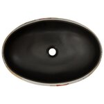 vidaXL Vasque à poser multicolore ovale 59x40x15 cm céramique