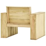 vidaXL Salon de jardin 3 Pièces Bois de pin imprégné