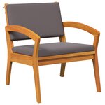 Chaises de jardin vidaXL 2 Pièces 59 5x70 5x72 5 cm en bois massif d'acacia