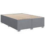 vidaXL Sommier à lattes de lit avec matelas Gris clair 140x190cm Tissu