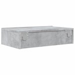 vidaXL Meuble TV avec éclairage LED gris béton 60x35x15 5 cm