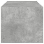 vidaXL Table basse avec portes en verre gris béton 102x50x42 cm