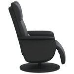 vidaXL Fauteuil inclinable de massage repose-pieds noir similicuir