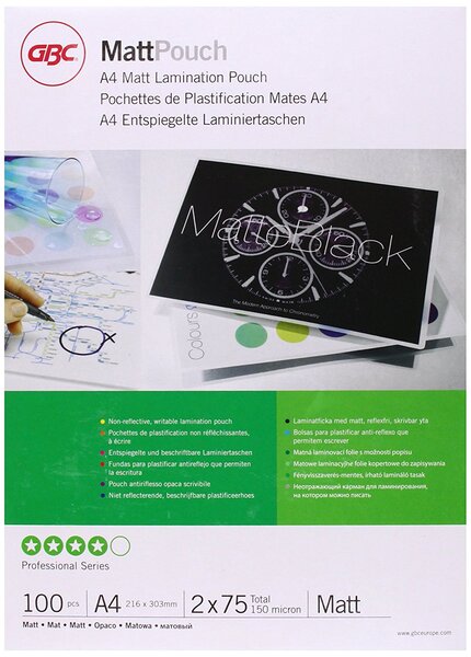 Pochette plastification A3 Matte, 250 mic (2x125) x100 LEITZ