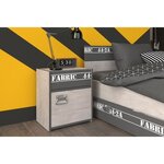 PARISOT Chambre enfant complete - Industriel - Décor gris loft et ombre - l 90 x L 200 cm - NOA