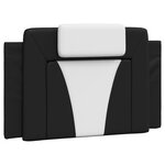 vidaXL Lit avec matelas noir et blanc 80x200 cm similicuir