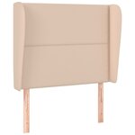 vidaXL Tête de lit avec oreilles Cappuccino 93x23x118/128cm Similicuir