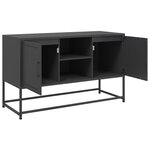 vidaXL Meuble TV noir 100 5x39x60 5 cm acier