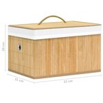 vidaXL Boîtes de rangement en bambou 4 Pièces