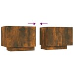 vidaXL Meuble TV Chêne fumé 100x35x40 cm Bois d'ingénierie