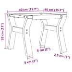 vidaXL Pieds de table basse cadre en Y 40x40x33 cm acier