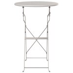 vidaXL Table bistrot pliante Beige Ø50x71 cm en acier recouvert de poudre