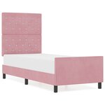 Lit vidaXL Rose 80x200 cm Velours
