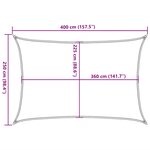 vidaXL Voile d'ombrage 160 g/m² Rouge 2 5x4 m PEHD