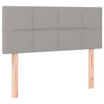 vidaXL Sommier à lattes de lit et matelas Gris clair 90x190 cm Velours