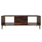 vidaXL Table basse chêne fumé 103 5x60x35 cm bois d'ingénierie
