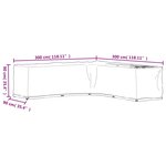 vidaXL Housse de salon de jardin en forme de L 20 œillets 300x300x90cm