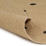 vidaXL Tapis fait à la main Jute avec imprimé à pois 90 cm