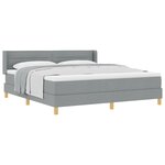 Lit à ressorts vidaXL avec matelas gris clair 180x200 cm en tissu
