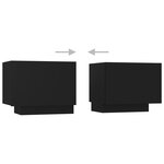 vidaXL Meuble TV avec lumières LED Noir 200x35x40 cm