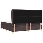 Lit à ressorts vidaXL avec matelas marron foncé 200x200 cm en tissu