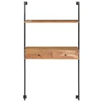 vidaXL Bureau mural 90x40x170 cm Bois d'acacia solide