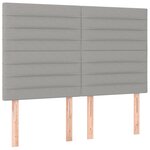 vidaXL Sommier à lattes de lit et matelas et LED Gris clair 140x190 cm
