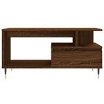 vidaXL Table basse Chêne marron 90x49x45 cm Bois d'ingénierie